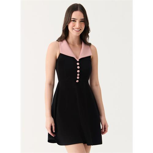 Mini Length Large Lapel Dress