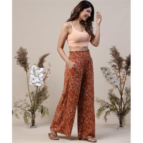 Orange Color Relax Fit Cotton Pant