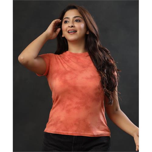 Orange Mix Tie And Dye T-Shirt