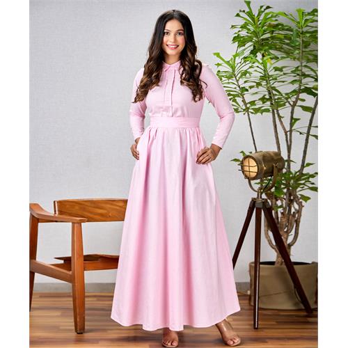 Pink Marshmellow Linen Maxi