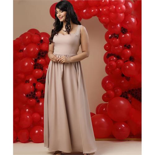 Princess Line Chiffon Maxi Dress