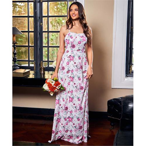 Soft Printed Chiffon Maxi Dress