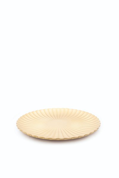 Round Deco Platter Gold