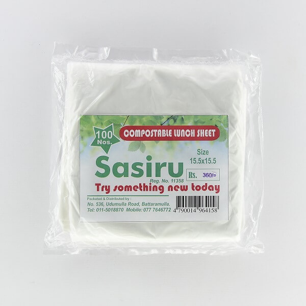 Sasiru Compostable Lunch Sheets 100s