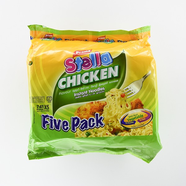 Prima Stella Chicken Noodles Five Pack 370g