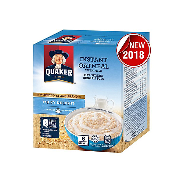 Quaker Instant Oatmeal Milky Delight 180g