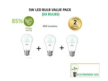 Surya 5W LED Bulb Value Pack (3 Bulbs)