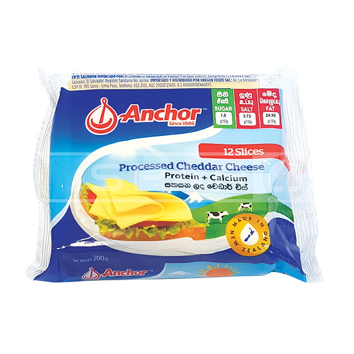 Anchor Processed Cheddar Cheese 200G