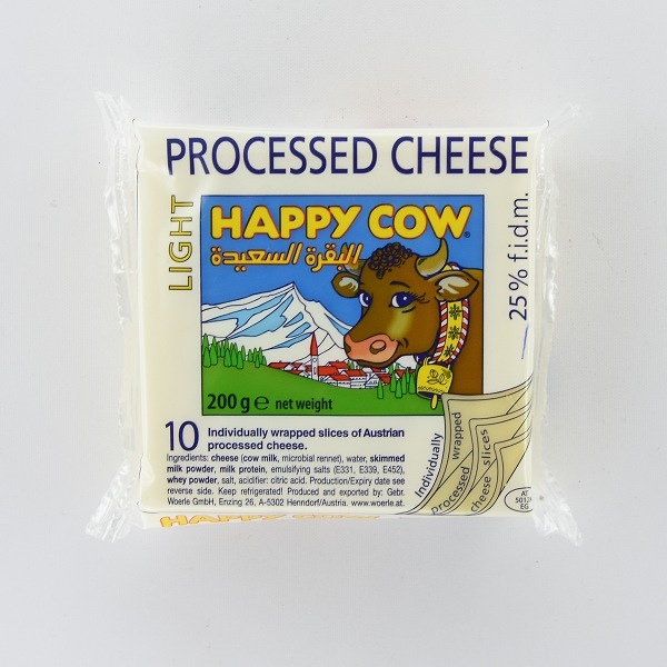 Happy Cow Processed Cheese Light 200g