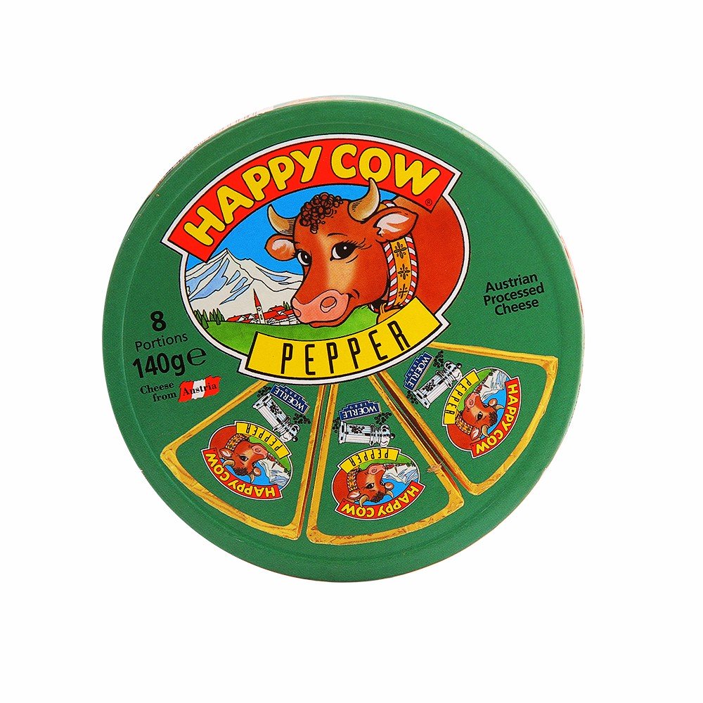 Happy Cow Cheese Pepper Wedges 140g