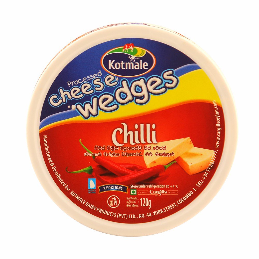 Kotmale Processed Cheese Wedges Chilli 120g