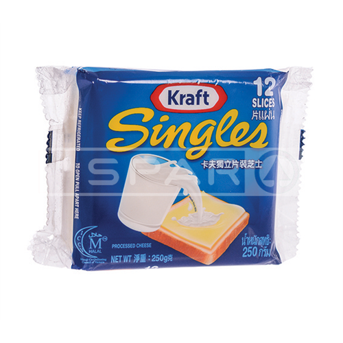 Kraft Cheddar Singles 250G