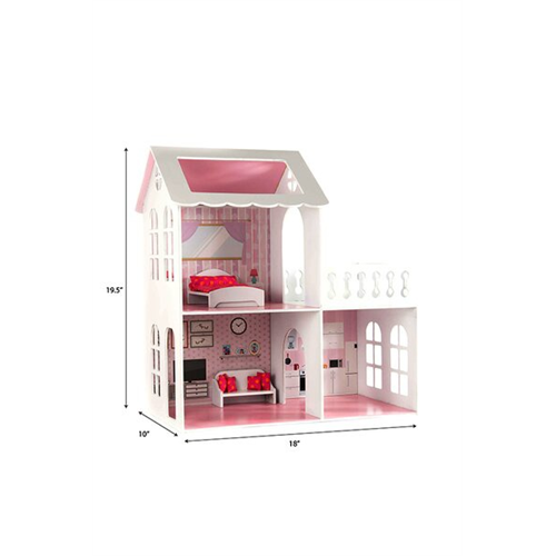 Blissberry Happy Home Wooden Dollhouse