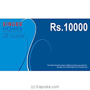Singer Homes Gift Voucher Rs. 10000