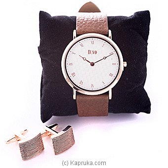 Stone `N` String Men`S Watch & Cufflinks Gift Set