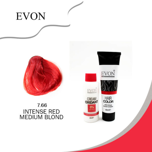 Evon Hair Color 7 66 Intense Red Medium Blond