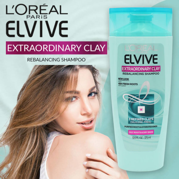 LOral Paris Elvive Extraordinary Clay Rebalancing Shampoo 375ML