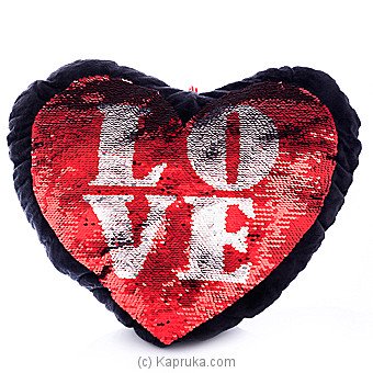 Filled With Love Glittery Pillow