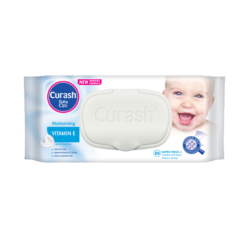 Curash Vitamin E Wipes 80pcs