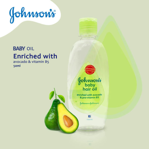 Johnson & Johnson Baby Oil Enriched With Avacado & Vitamin B5 50ml