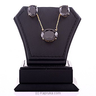 Stone `N` String Cubic Zircon Necklace & Earing Set