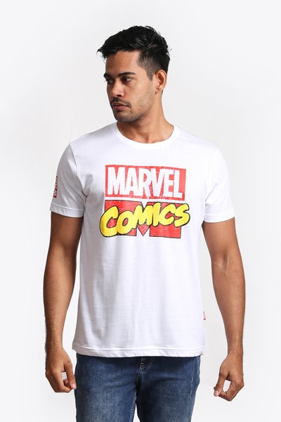 Disney Marvel Comic White T-Shirt