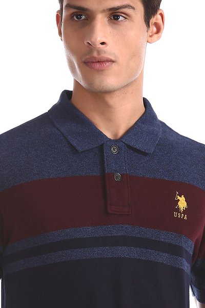 US Polo Solid Neck T-Shirt