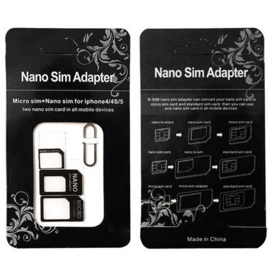 Nano Micro Standard SIM Card Adapter Kit