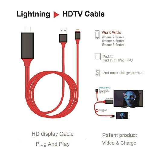 Lightning To HDMI /HDTV Cable Digital AV Adapter For IPhone