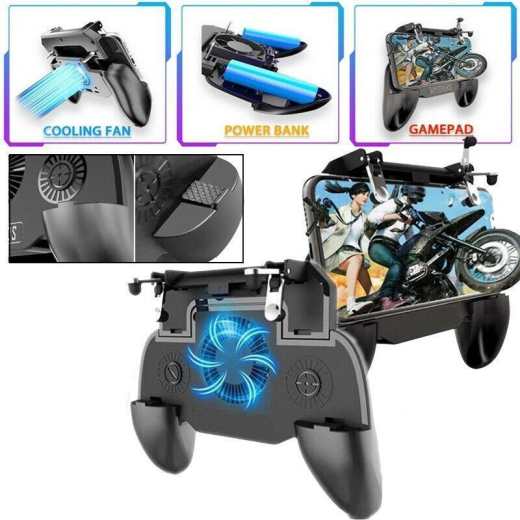 Sr Joystick With Cooling Fan and Charger For PUBG On Mobile Phone