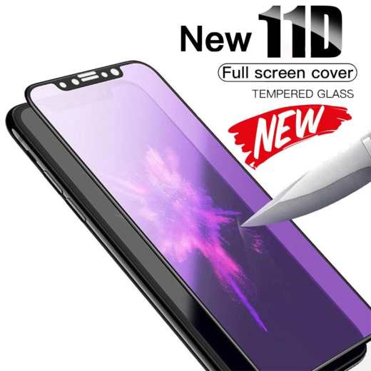 9H Anti Blue Light Ray 10D 0.2mm Tempered Glass Matte Film For IPhone X 10 Xs Max XR 8 7 6 Plus Soft Edge Full Cover Screen Protector