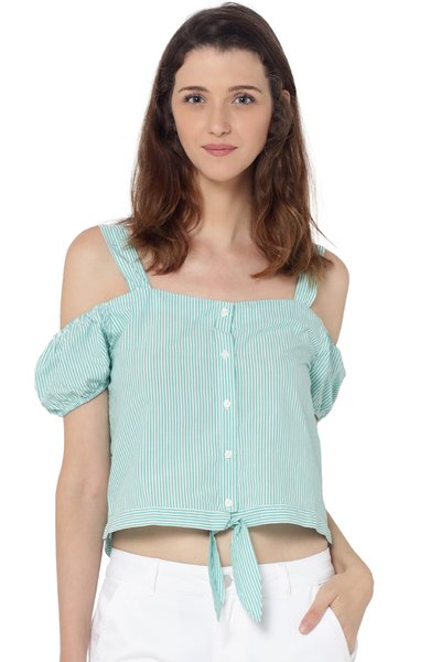 Only Nicole Peep Shoulder Top
