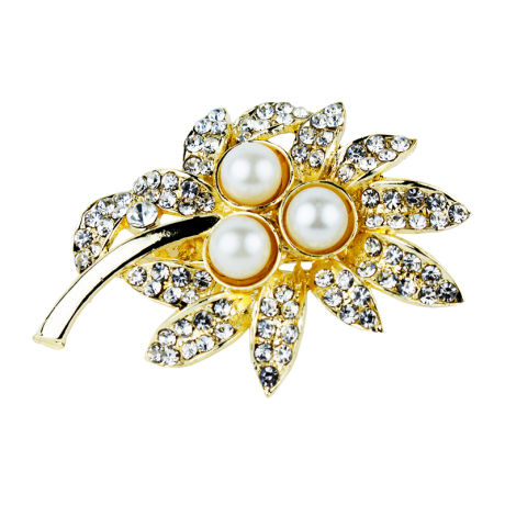 Womens Fashion Saree Pins With White Stones (RJSP05)