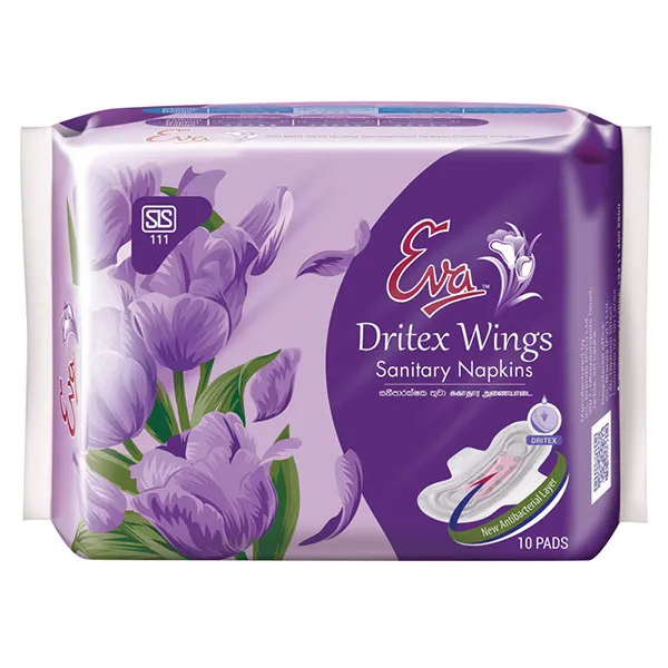 Eva Sanitary Napkins Dritex Wings 10s