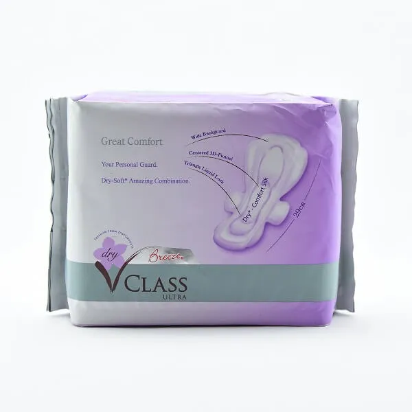 V Class Ultra Sanitary Napkins Night Dry 10Pcs