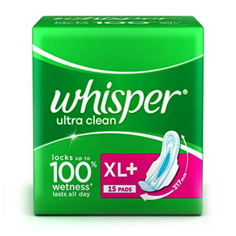 Whisper Clean Sanitary Pad XL+ 15- Pack