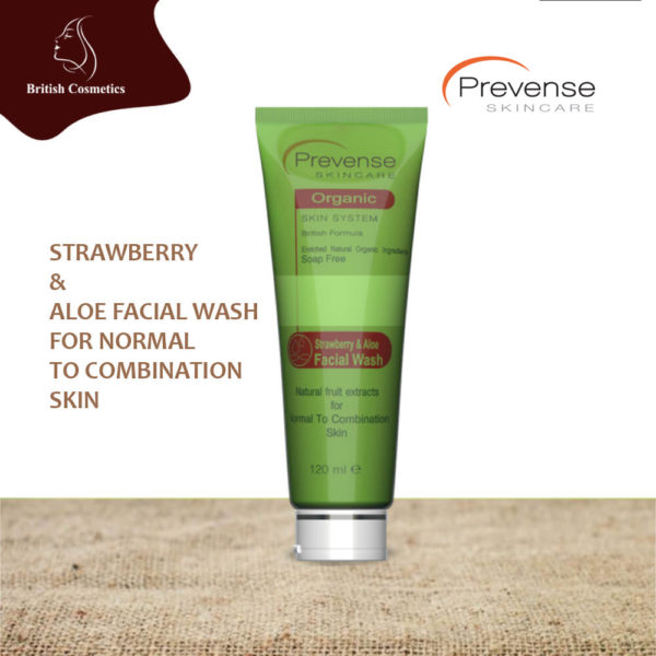 Prevense Strawberry & Aloe Facial Wash 120ml