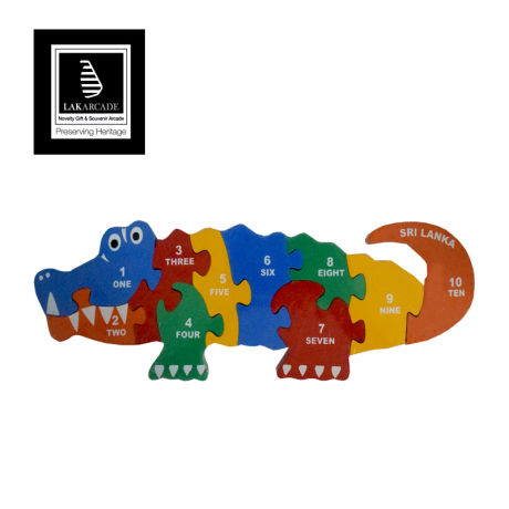 Lakarcade Wooden Puzzle Crocodile 1-10