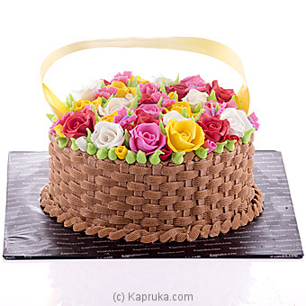 Kapruka Rainbow Flowers Creamy Cake