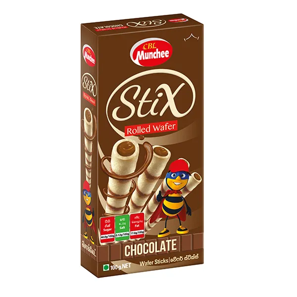 Munchee Stix Rolled Wafer Chocolate 100g