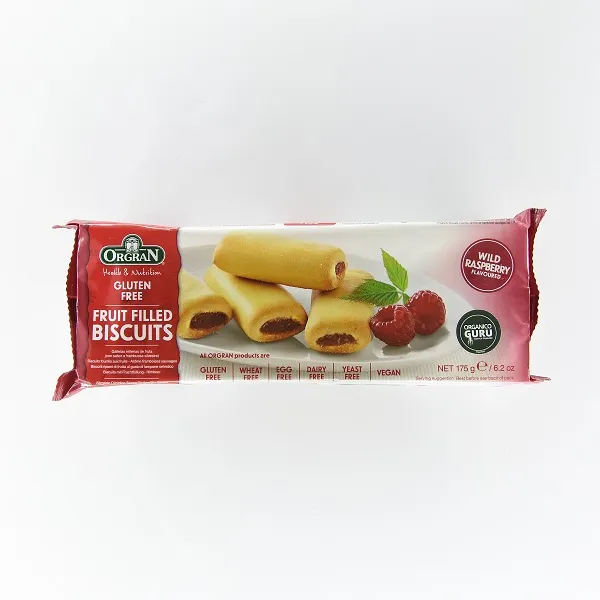 Orgran Gluten Free Fruit Filled Biscuit Wild Raspberry 175g