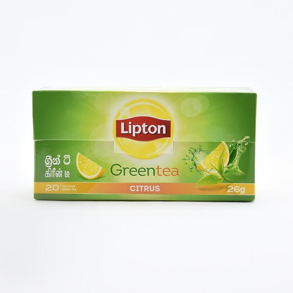 Lipton Green Tea Citrus 20 Tea Bags 26g