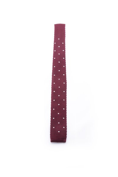 Odel Red Colour Tie With White Dots